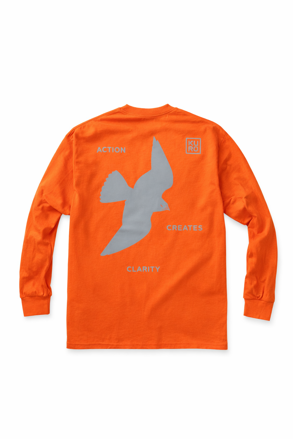 Action Creates Clarity Reflective Long Sleeve Tee - Hi Viz Orange
